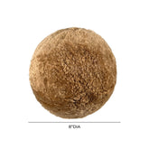 New Zealand Brown Genuine Sheepskin 8" Ball Pillow Model: TOV-C68980